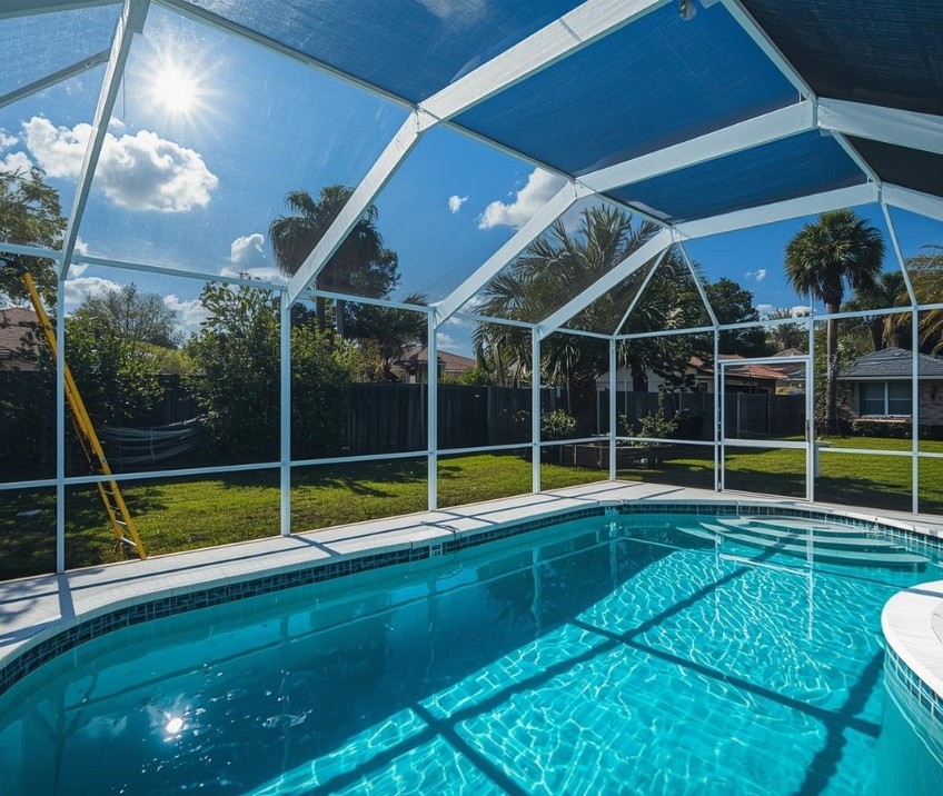 Pool Screen Repair Tampa FL backyard screen